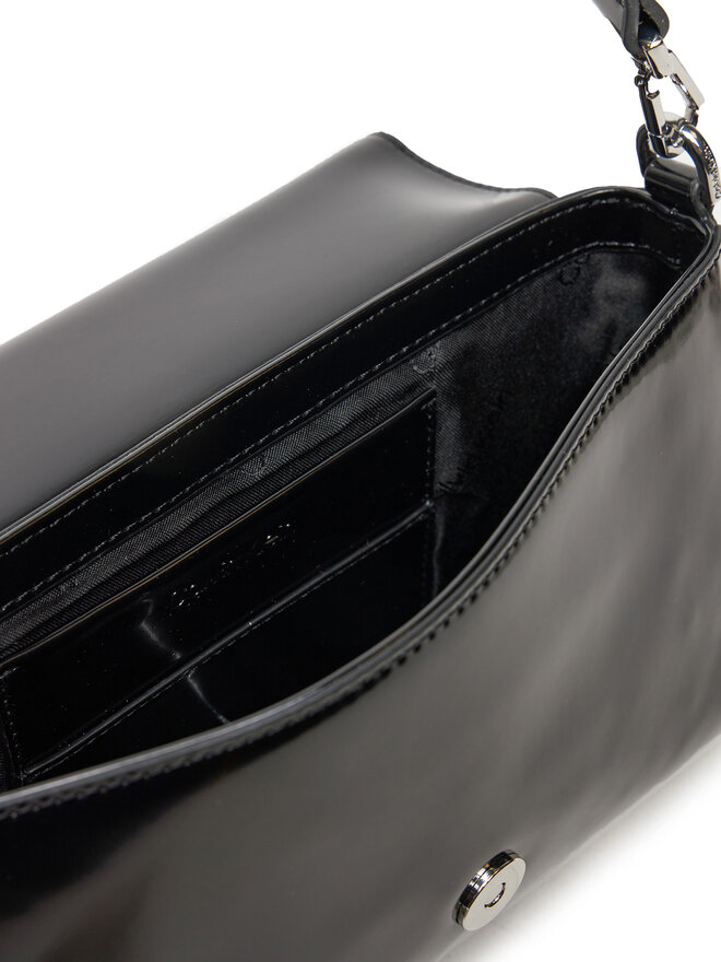 Calvin Klein Handtasche Calvin Klein Ck Must Conv Shoulder Bag_Shiny K60K612885 Schwarz