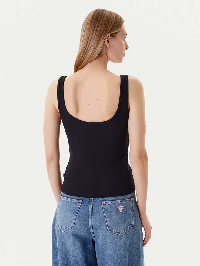 Guess Jeans Guess Jeans Top W5YP35 KA0H1 Črna Regular Fit