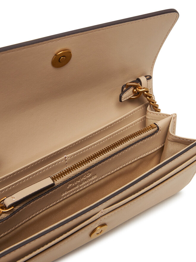 PINKO Soma PINKO Love Tiny Brids Wallet C AI 25-26 PCPL 103765 A0F1 Bēšs