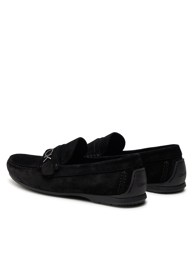 Calvin Klein Mocassini Calvin Klein Driving Shoe Bold Logo HM0HM01448 Nero