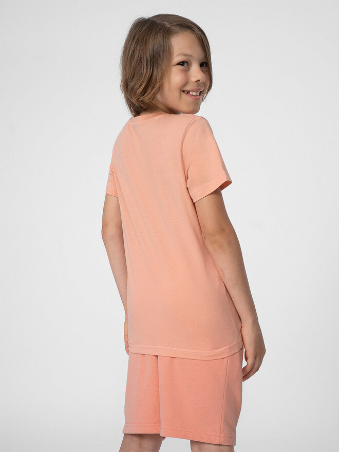 4F 4F Majica 4FJSS23TTSHM288 Roza Regular Fit