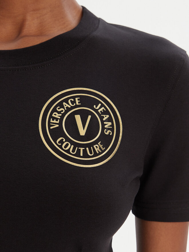Versace Jeans Couture Versace Jeans Couture Camiseta 79HAHT01 CJ03T Negro Regular Fit