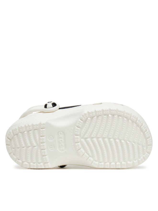Crocs Şlapi Crocs Classic Soccer Ball Clog K 210157 Alb
