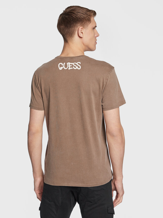 Guess Guess Marškinėliai Queen M3RI1U KBDL0 Ruda Regular Fit