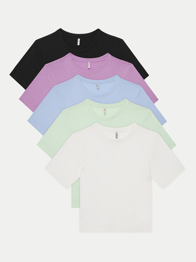 Kids ONLY Kids ONLY 5er-Set T-Shirts Rex 15350716 Bunt Regular Fit