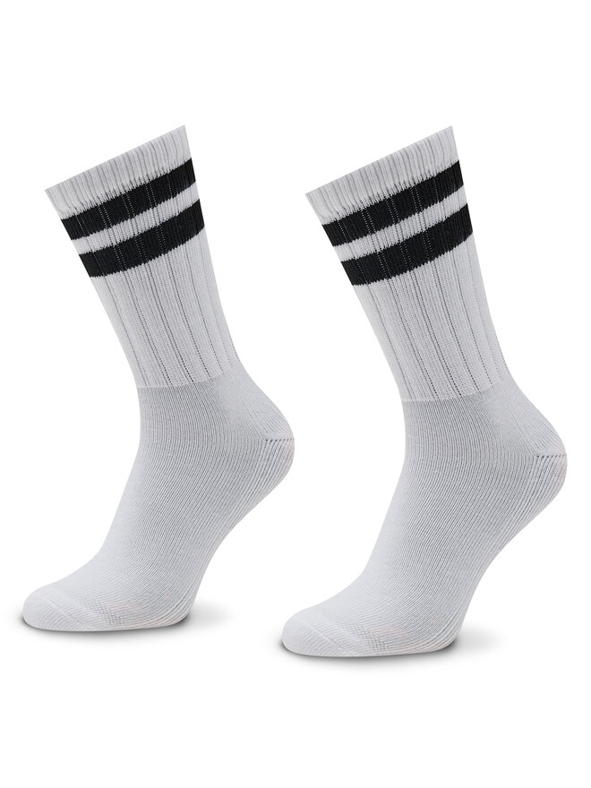 Lot de 2 paires de chaussettes hautes homme Converse E744W Blanc chaussures