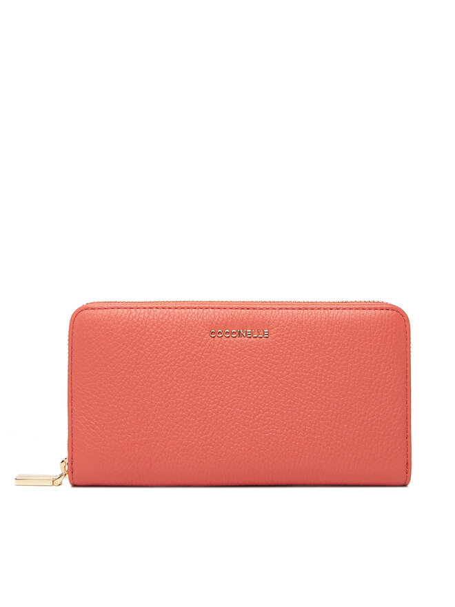 Coccinelle Große Damen Geldbörse Coccinelle MW5 Metallic Soft E2 MW5 11 04 01 Korallenfarben