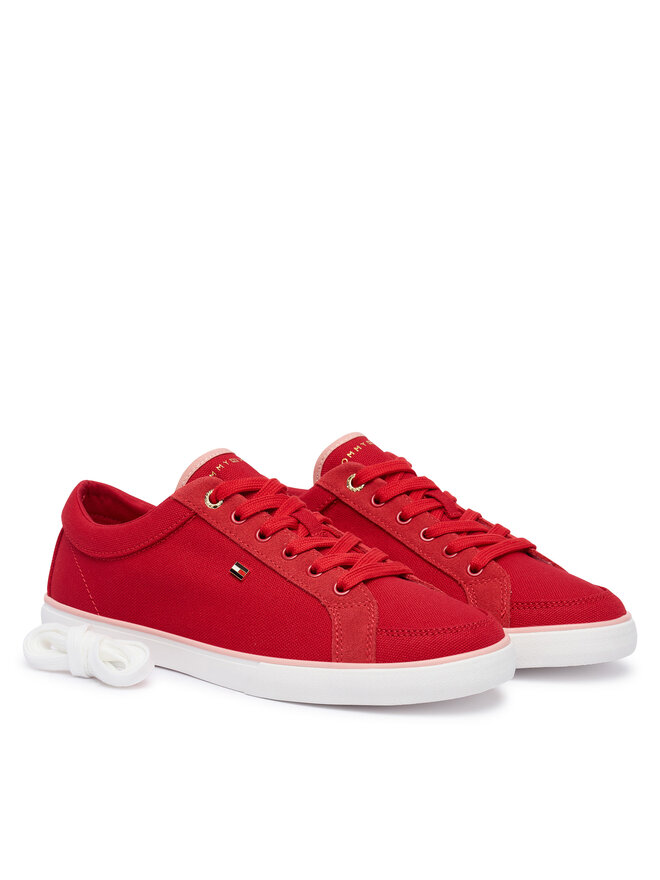 Tommy Hilfiger Sneakers aus Stoff Tommy Hilfiger Th Low Vulc FW0FW09390 Rot
