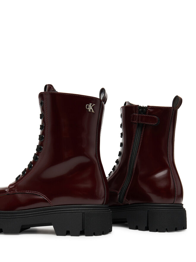 Calvin Klein Schnürstiefeletten Calvin Klein Tronchetto Allacciato V4A5-83132-1453 Dunkelrot