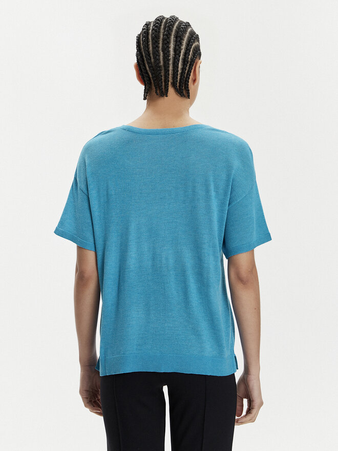 Vila Vila Póló Abella 14089540 Kék Relaxed Fit
