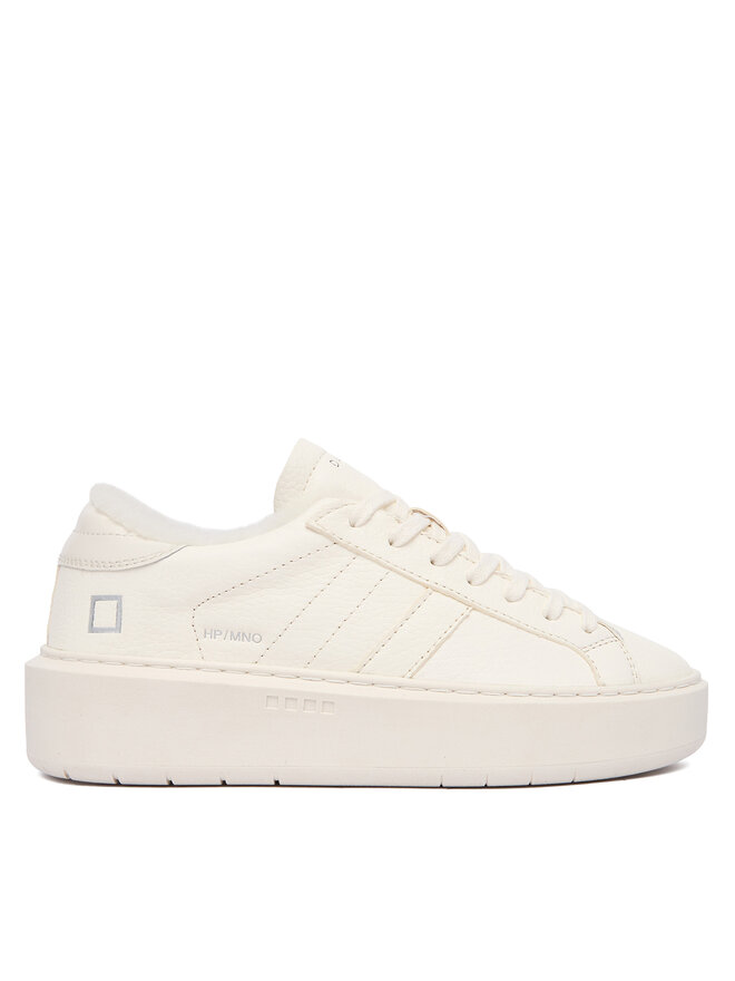 D.A.T.E. Снікерcи D.A.T.E. Hill Low Fur Platform W431-HPF-MN Écru
