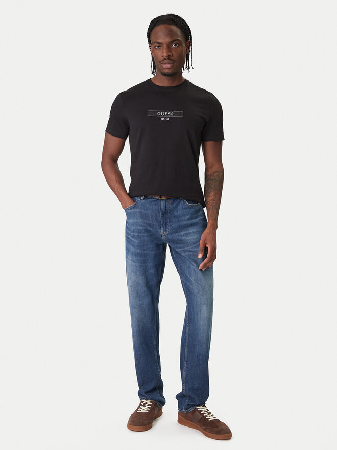 Guess Guess Футболка M6RI17 J1314 Чорний Slim Fit