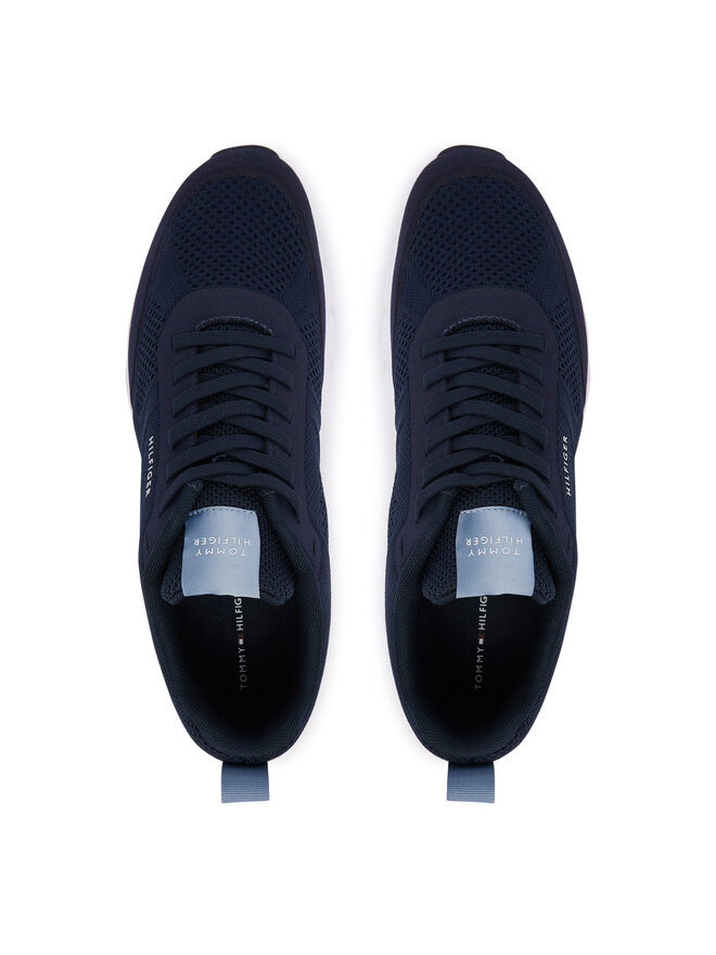 Tommy Hilfiger Sneakers Tommy Hilfiger Light Knitted Hilfiger Runner FM0FM06010 Dunkelblau