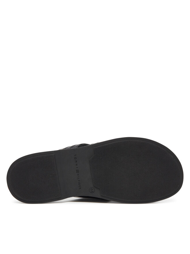 Tommy Hilfiger Pantoletten Tommy Hilfiger Premium Hilfiger Cc Lth Sandal FM0FM05504 Schwarz
