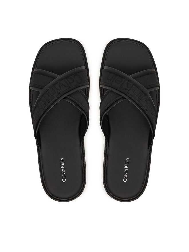 Calvin Klein Pantoletten Calvin Klein Sq Molded Sandal Xcross Wb HM0HM02101 Schwarz