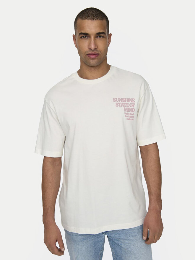 Only & Sons Only & Sons Camiseta Kenny 22028736 Blanco Relaxed Fit
