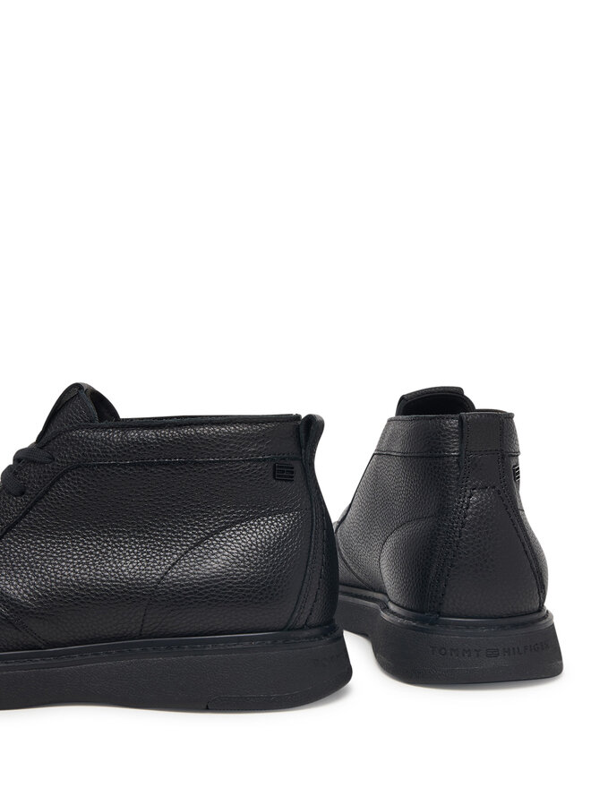 Tommy Hilfiger Halbschuhe Tommy Hilfiger Comfort Leather Chukka FM0FM06075 Schwarz