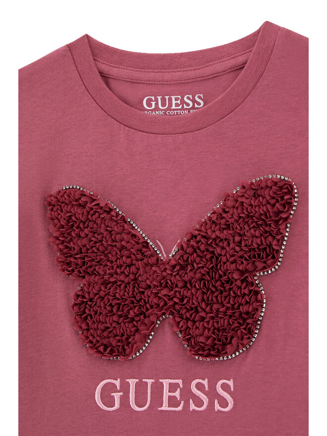 Guess Guess Marškinėliai J5YI47 K8HM4 Rožinė Regular Fit
