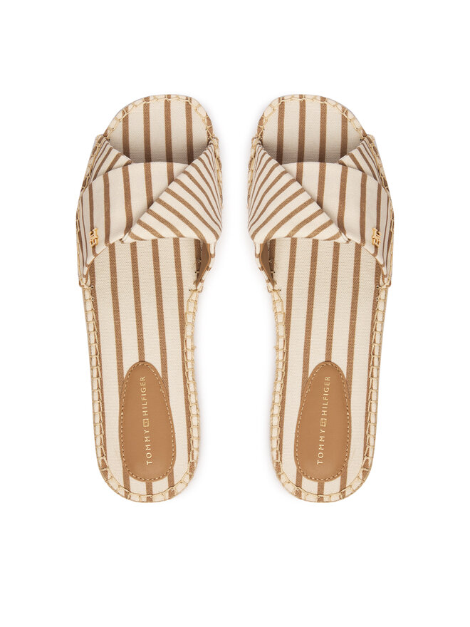 Tommy Hilfiger Pantoletten Tommy Hilfiger Canvas FW0FW09140 Beige