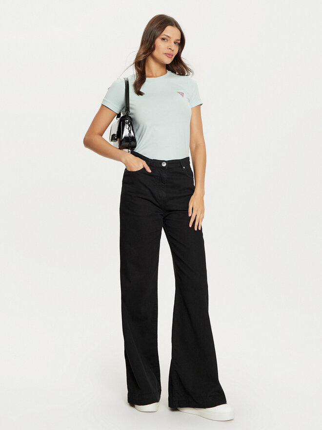 Guess Guess Marškinėliai W2YI44 J1314 Žalia Slim Fit