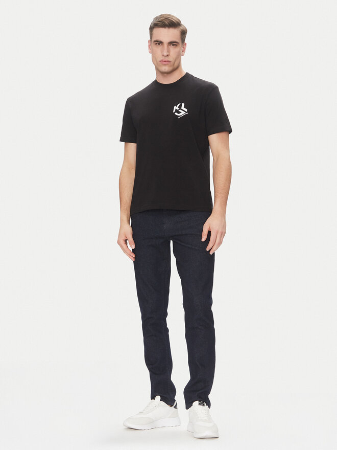 Karl Lagerfeld Jeans Karl Lagerfeld Jeans Marškinėliai A2M17072 Juoda Regular Fit