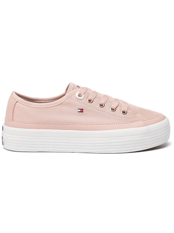 Tennis Tommy Hilfiger Corporate Flatform Sneaker FW0FW02456 Rose chaussures