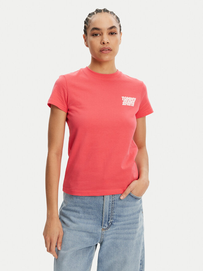 Tommy Jeans Tommy Jeans Camiseta Bubble DW0DW21338 Rosa Regular Fit