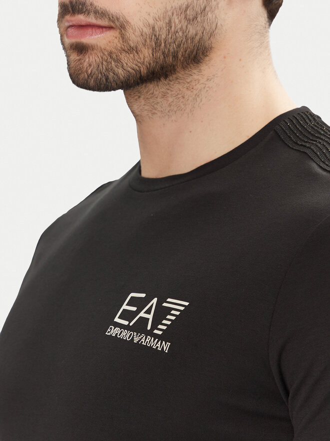 EA7 Emporio Armani EA7 Emporio Armani Póló 7M000299 AF13739 UC001 Fekete Slim Fit