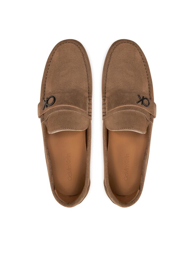 Calvin Klein Mocassini Calvin Klein Driving Shoe Bold Logo HM0HM01448 Beige