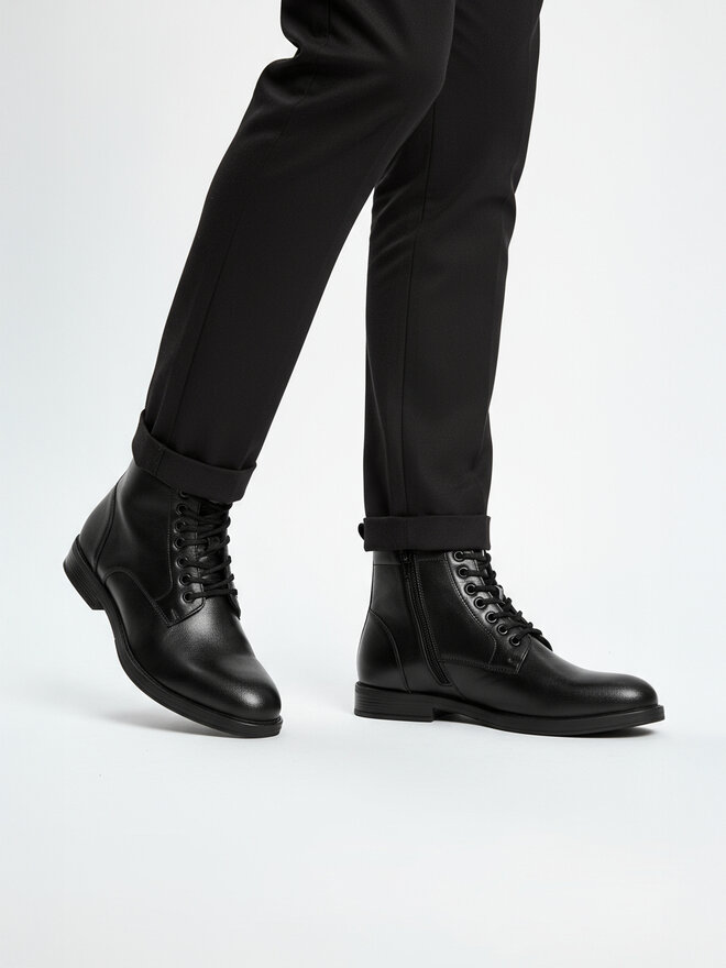 Lanetti Schnürschuhe Lanetti CEO-STERN-01S MI08 Schwarz