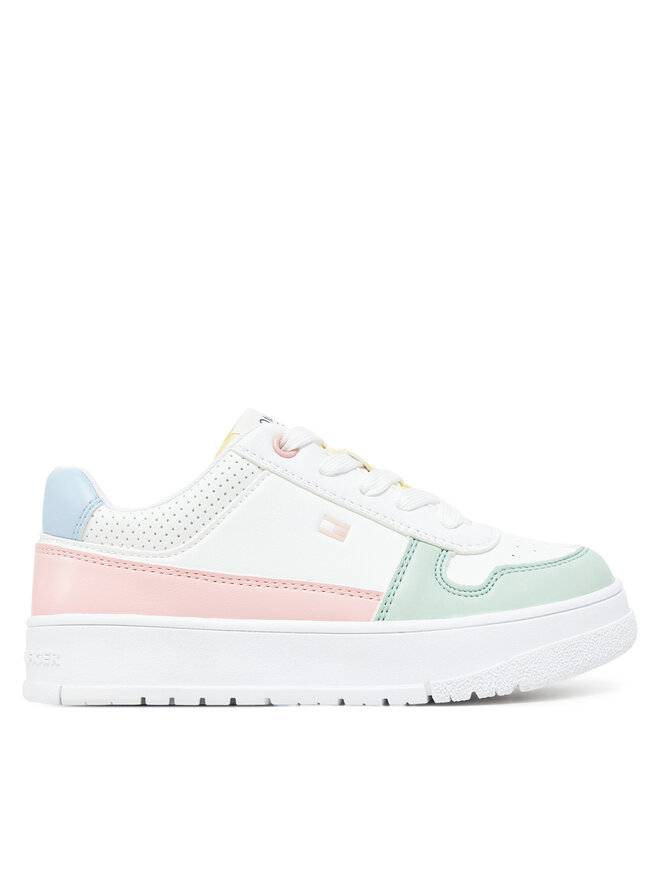 Tommy Hilfiger Сникърси Tommy Hilfiger Low Cut Lace-Up Sneaker T3A9-33740-1355 M Бял