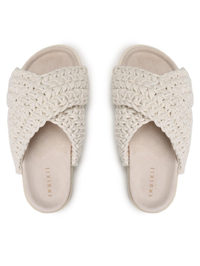 Inuikii Šľapky Inuikii Woven 70104-105 Biela