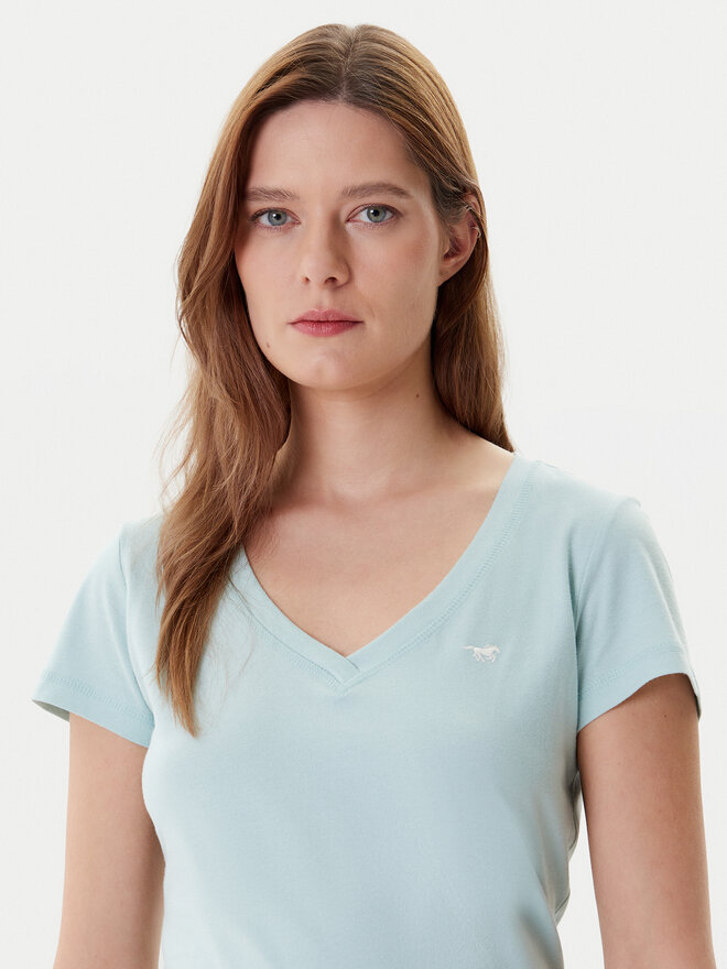 Mustang Mustang T-shirt Beverly 1016517 Zelena Slim Fit