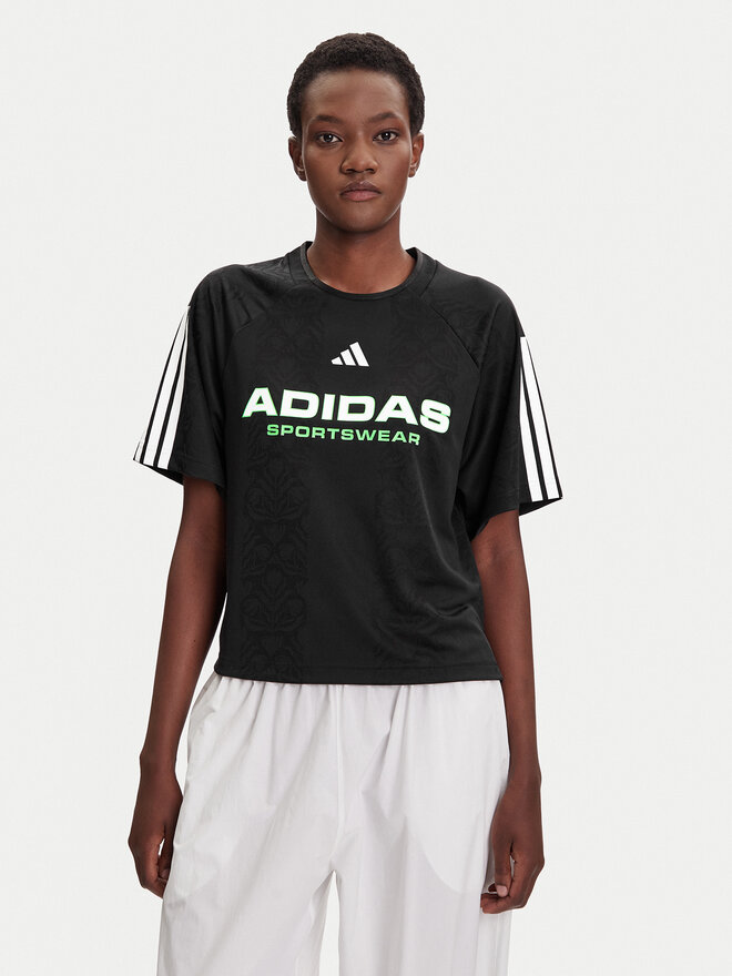 adidas adidas T-Shirt Tiro x Common Goal Jacquard JL9212 Schwarz Loose Fit