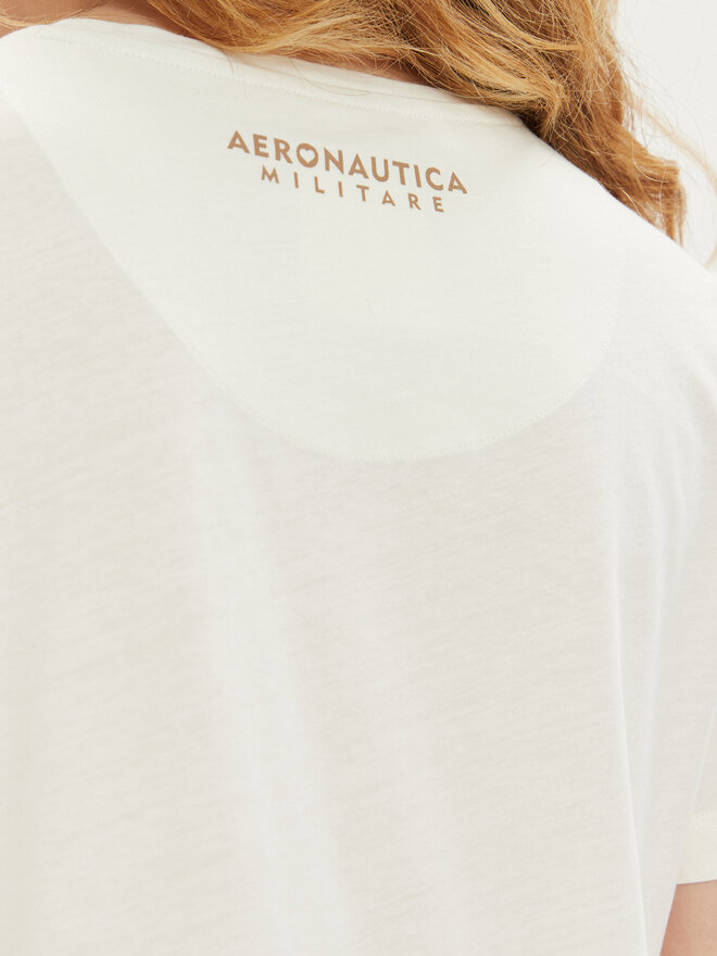 Aeronautica Militare Aeronautica Militare Camiseta 241TS2233DJ510 Beis Regular Fit