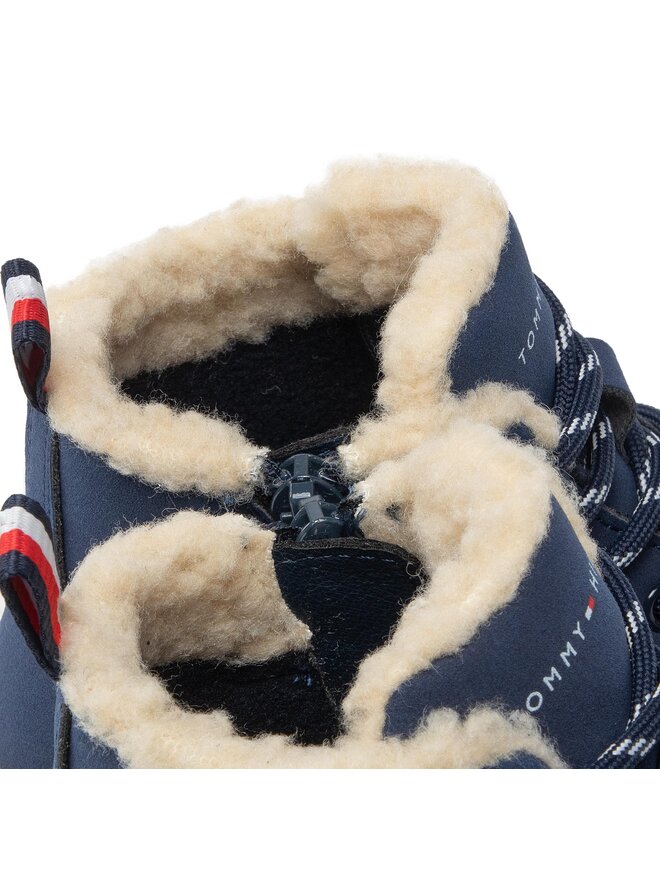 Tommy Hilfiger Planinarske cipele Tommy Hilfiger Lace-Up Bootie T3B5-32530-1484 S Tamnoplava