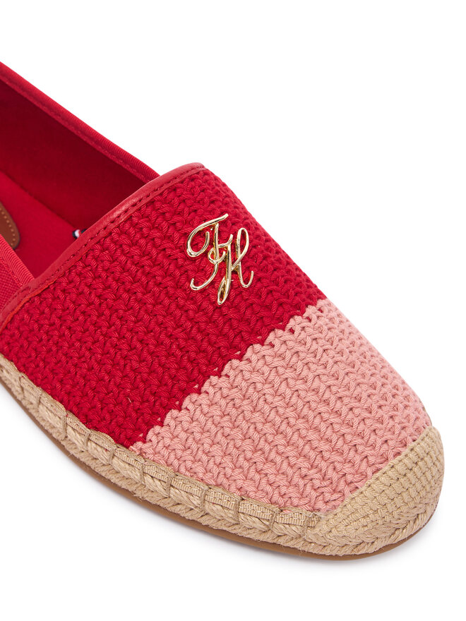 Tommy Hilfiger Espadrilles Tommy Hilfiger Script Crochet Espadrille FW0FW09502 Rot