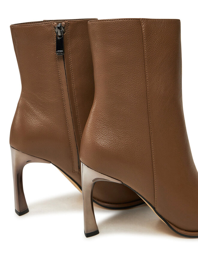 MICHAEL Michael Kors Botki MICHAEL Michael Kors Kelsea Leather Boot 40F4KLHE5L Brązowy