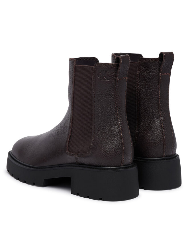 Calvin Klein Klassische Stiefeletten Calvin Klein Chunky Chelsea Boot Lth YW0YW02072 Dunkelrot