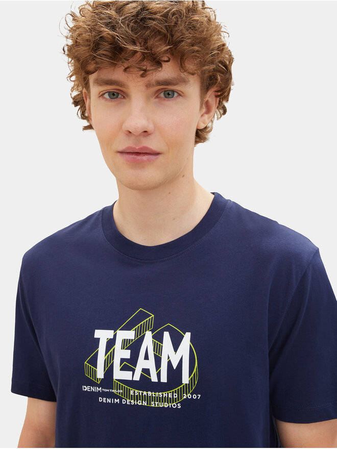 Tom Tailor Denim Tom Tailor Denim T-Shirt 1040838 Dunkelblau Regular Fit