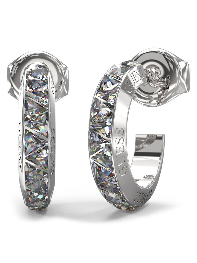 Guess Naušnice Guess JUBE04 573JW Stříbrná