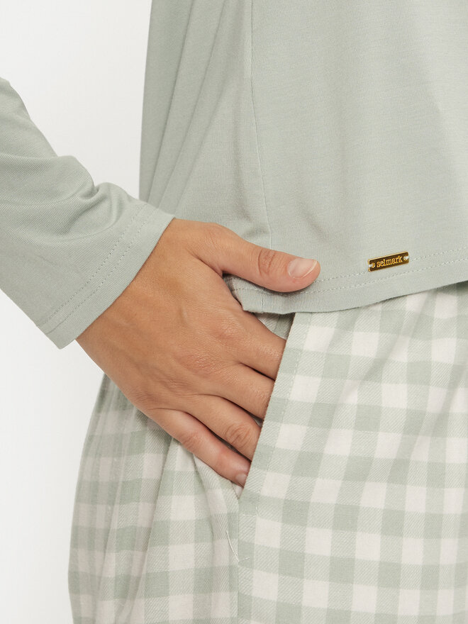 Selmark Selmark Піжама P9173 Зелений Relaxed Fit