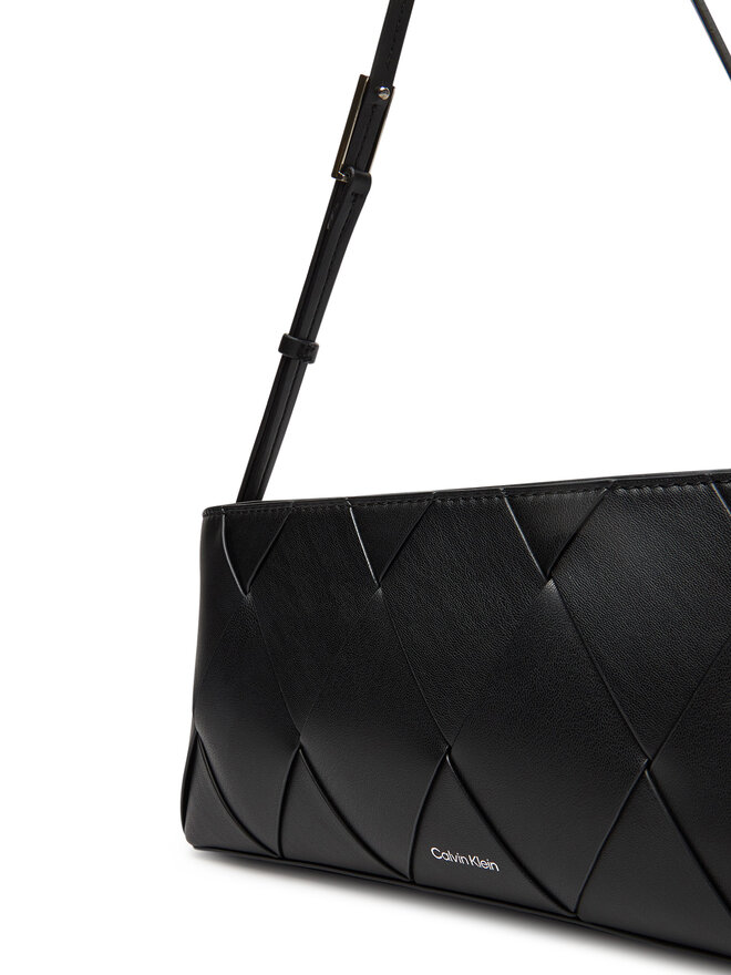 Calvin Klein Ročna torba Calvin Klein Ck Woven Elongated Shoulder Bag K60K612992 Črna