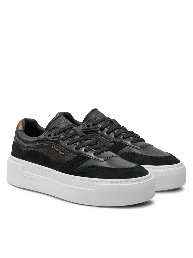 Снікерcи Calvin Klein Ff Cupsole Lace Up W/Ml Mix M HW0HW02125 Чорний |  evzuttya.com.ua