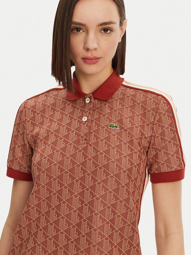 Lacoste Lacoste Polo majica DF3364 Rjava Slim Fit