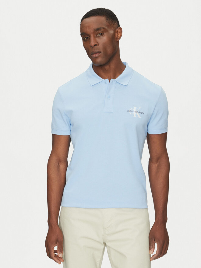Calvin Klein Jeans Calvin Klein Jeans Poloshirt Monologo J30J325664 Himmelblau Regular Fit