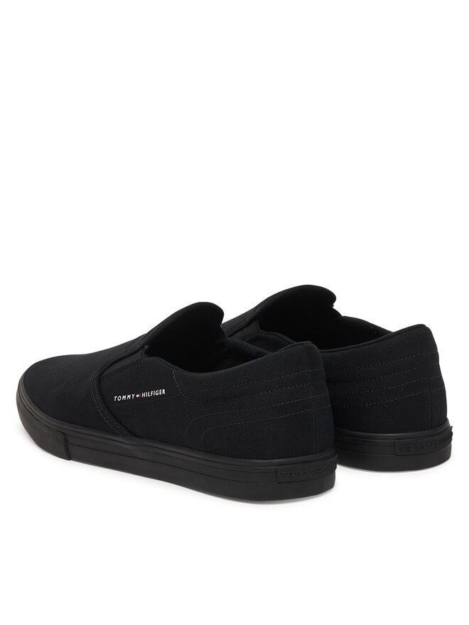 Tommy Hilfiger Sneakers aus Stoff Tommy Hilfiger Vulc Core Slip On FM0FM05689 Schwarz