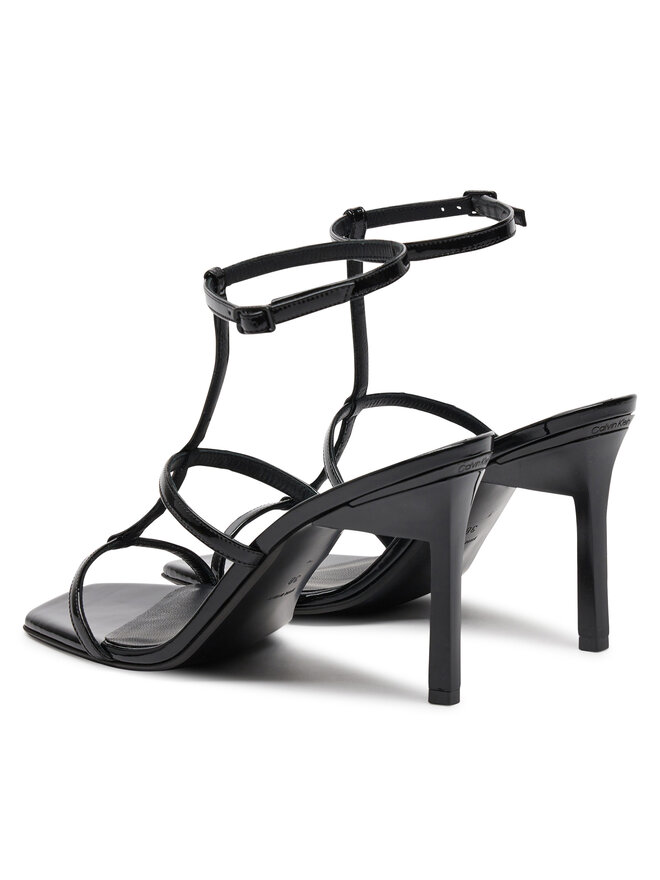 Calvin Klein Sandale Calvin Klein Heel Gladi Sandal 90 Pat HW0HW02312 Crna