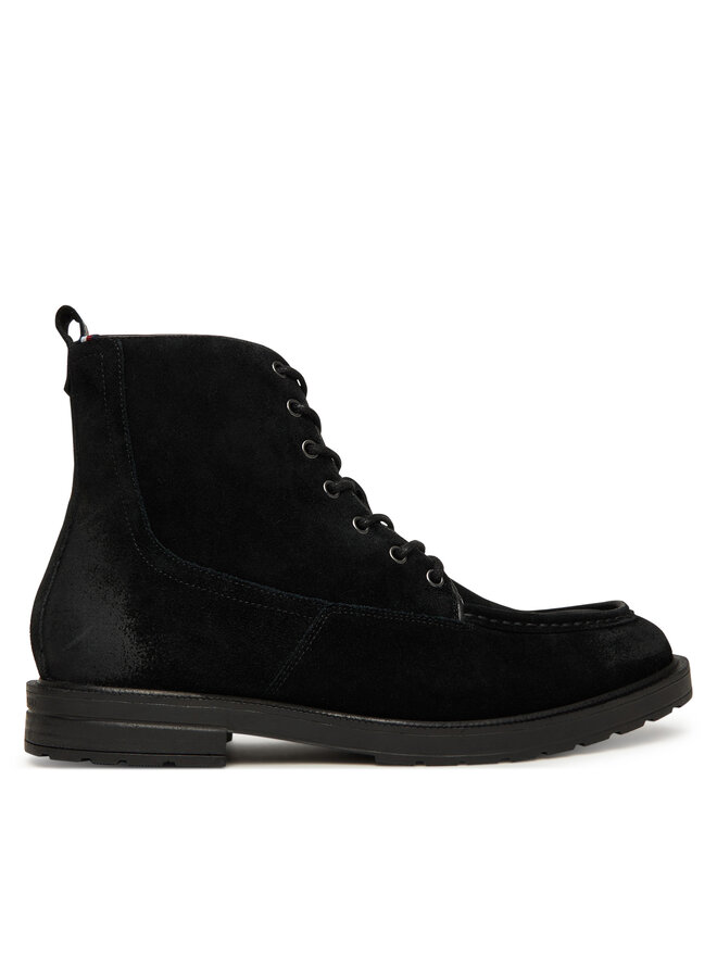 Tommy Hilfiger Schnürschuhe Tommy Hilfiger Cleated W Moc FM0FM05599 Schwarz