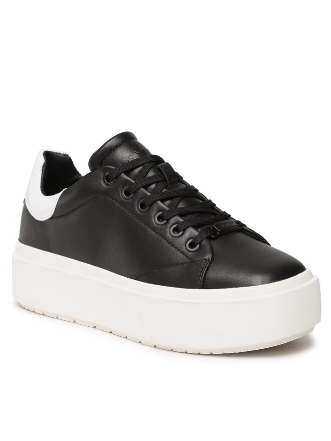 Calvin Klein Sneakersy Calvin Klein Squared Flatform Cupsole Lace Up HW0HW01775 Černá